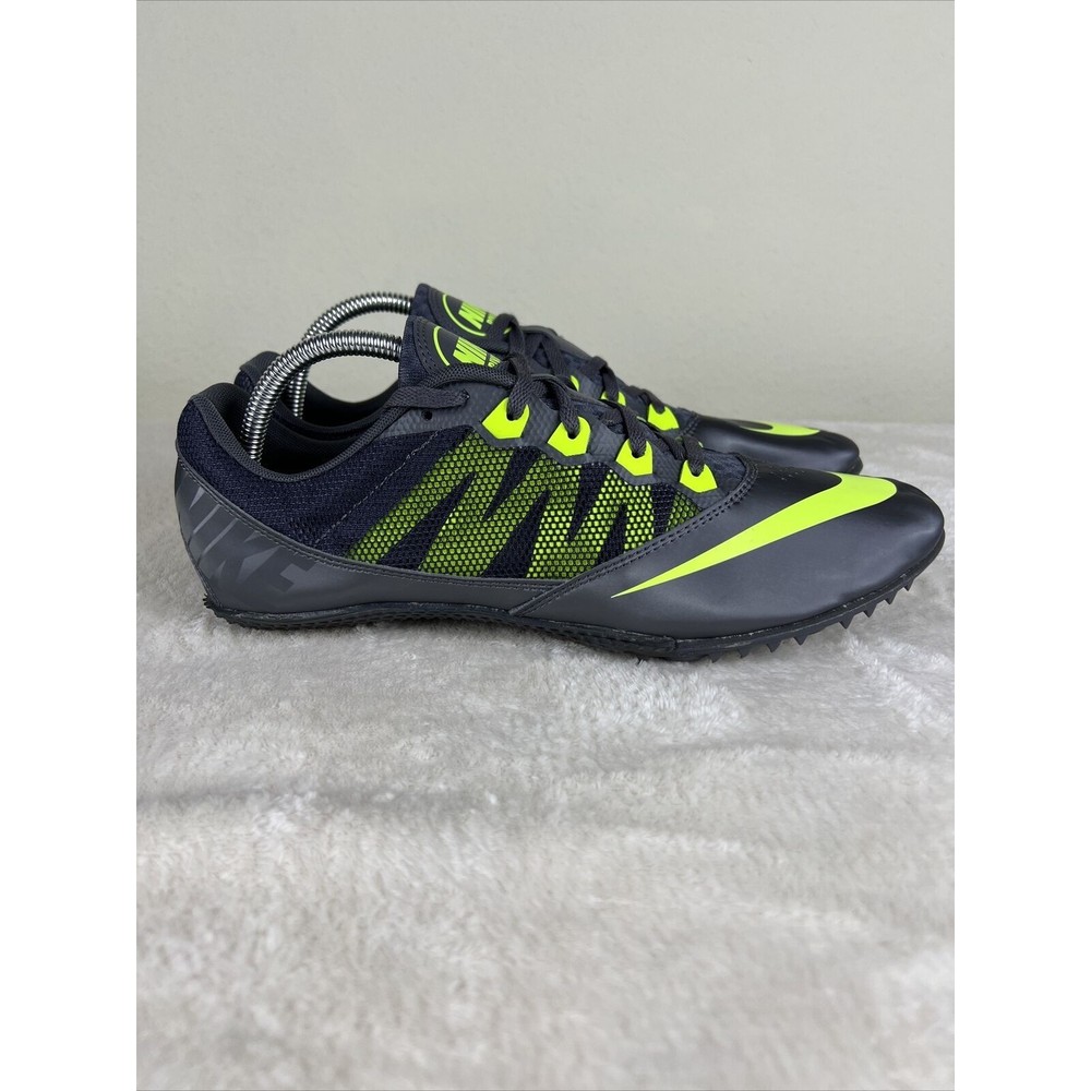 Nike Rival S Racing Sprint Shoes Mens Size 11.5  Green/Gray Spikes 616313-007